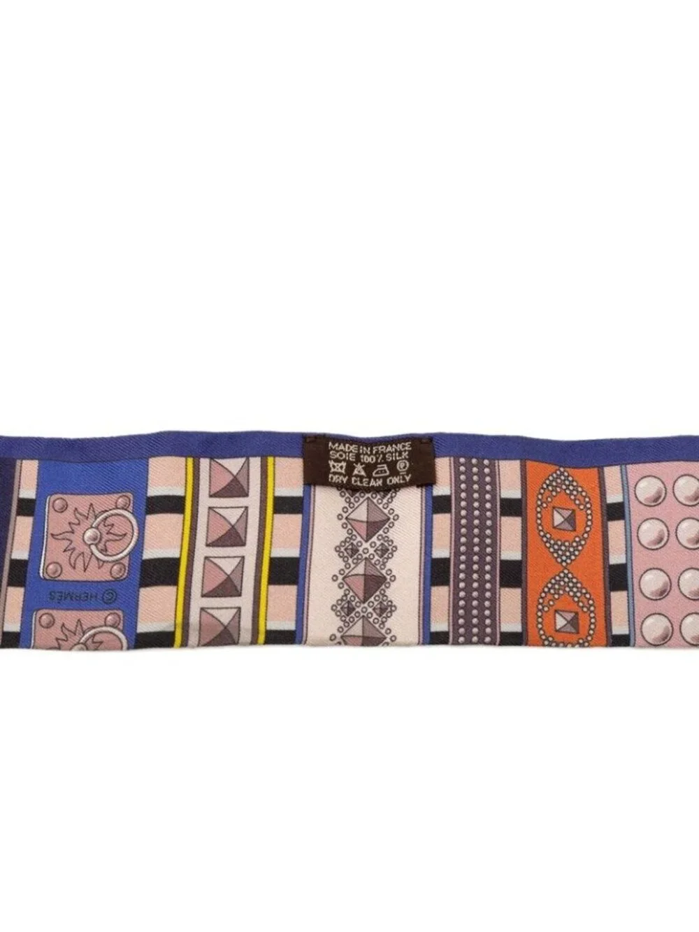 Hermes Twill Colliers de Chiens Remix Collier de Chien Scarf Multicolor Silk - Picture 4 of 5